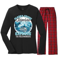 Matching Family Friends Alaska Cruise 2024 Gift Women's Long Sleeve Flannel Pajama Set 