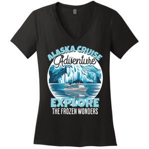 Matching Family Friends Alaska Cruise 2024 Gift Women's V-Neck T-Shirt