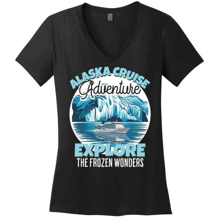 Matching Family Friends Alaska Cruise 2024 Gift Women's V-Neck T-Shirt