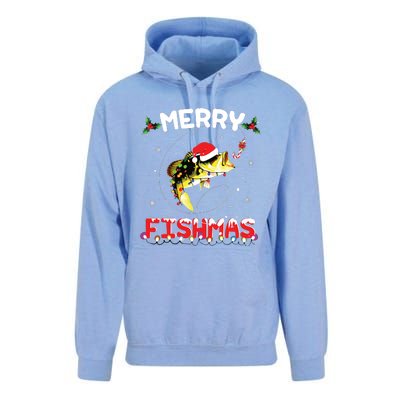 Merry Fishmas Funny Fishing Christmas Pajama Fishers Unisex Surf Hoodie