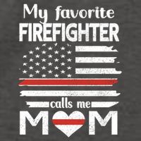 My Favorite Firefighter Calls Me Mom Thin Red Line Fire Mom Cool Gift Vector Backpack
