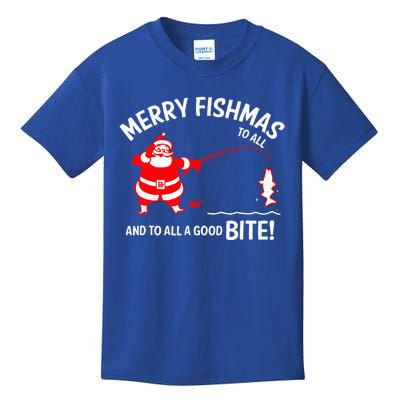 Merry Fishmas Funny Fish Fishing Fisherman Christmas Xmas Kids T-Shirt