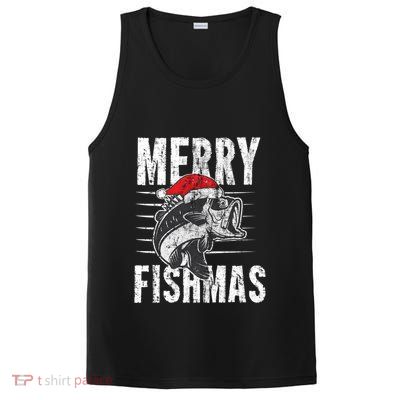 Merry Fishmas Funny Gift Funny Fishing Christmas Gift PosiCharge Competitor Tank
