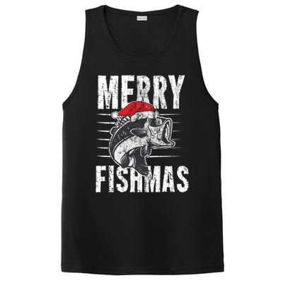 Merry Fishmas Funny Gift Funny Fishing Christmas Gift PosiCharge Competitor Tank