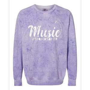 Music Food For My Soul Colorblast Crewneck Sweatshirt