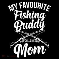 My Favourite Fishing Buddy Calls Me Mom Fishing Gift Flatbill Hat