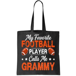 My Favorite Football Player Calls Me Grammy Football Lover Tote Bag