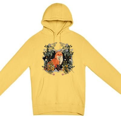 Mystical Fox Fairy Tale Forest Animals Forest Dwellers Nature Children Premium Pullover Hoodie