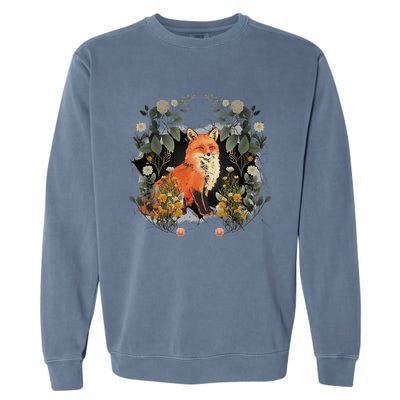 Mystical Fox Fairy Tale Forest Animals Forest Dwellers Nature Children Garment-Dyed Sweatshirt