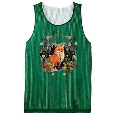 Mystical Fox Fairy Tale Forest Animals Forest Dwellers Nature Children Mesh Reversible Basketball Jersey Tank