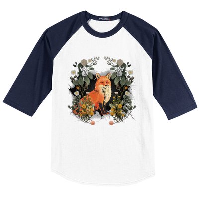 Mystical Fox Fairy Tale Forest Animals Forest Dwellers Nature Children Baseball Sleeve Shirt