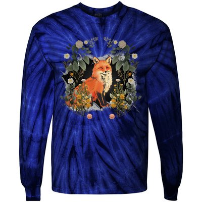 Mystical Fox Fairy Tale Forest Animals Forest Dwellers Nature Children Tie-Dye Long Sleeve Shirt