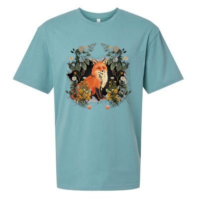 Mystical Fox Fairy Tale Forest Animals Forest Dwellers Nature Children Sueded Cloud Jersey T-Shirt