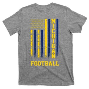 Michigan Football Fan American Flag T-Shirt