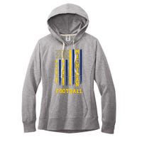 Michigan Football Fan American Flag Women's Fleece Hoodie