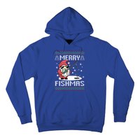 Merry Fishmas Fishing Gnome Christmas Santa Fisher Gift Hoodie