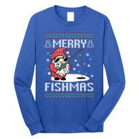 Merry Fishmas Fishing Gnome Christmas Santa Fisher Gift Long Sleeve Shirt