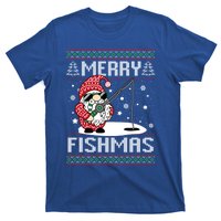 Merry Fishmas Fishing Gnome Christmas Santa Fisher Gift T-Shirt