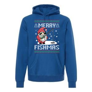 Merry Fishmas Fishing Gnome Christmas Santa Fisher Gift Premium Hoodie