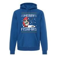 Merry Fishmas Fishing Gnome Christmas Santa Fisher Gift Premium Hoodie