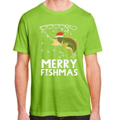 Merry Fishmas Fish Fishing Christmas Pajamas Christmas Gift Adult ChromaSoft Performance T-Shirt