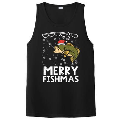 Merry Fishmas Fish Fishing Christmas Pajamas Christmas Gift PosiCharge Competitor Tank