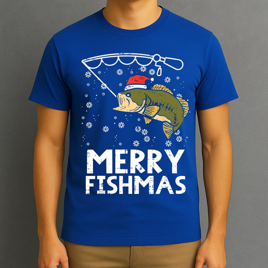 Merry Fishmas Fish Fishing Christmas Pajamas Christmas Gift T-Shirt