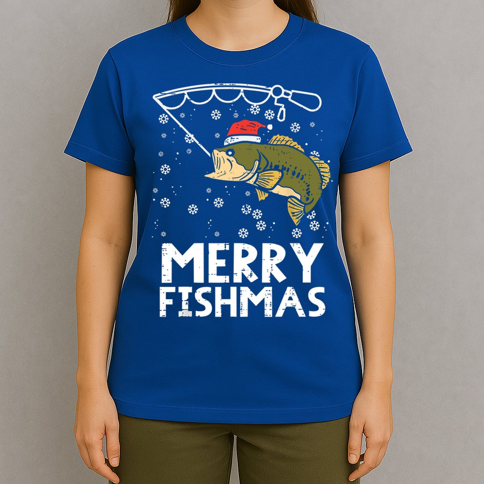 Merry Fishmas Fish Fishing Christmas Pajamas Christmas Gift T-Shirt