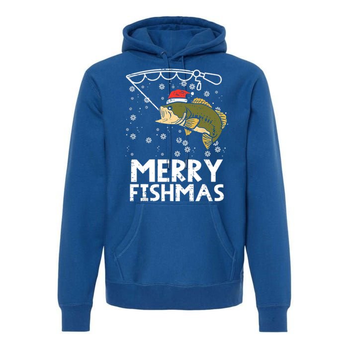 Merry Fishmas Fish Fishing Christmas Pajamas Christmas Gift Premium Hoodie