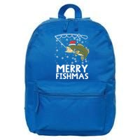 Merry Fishmas Fish Fishing Christmas Pajamas Christmas Gift 16 in Basic Backpack