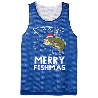 Merry Fishmas Fish Fishing Christmas Pajamas Christmas Gift Mesh Reversible Basketball Jersey Tank