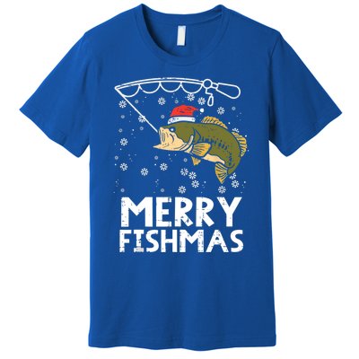 Merry Fishmas Fish Fishing Christmas Pajamas Christmas Gift Premium T-Shirt