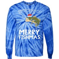 Merry Fishmas Fish Fishing Christmas Pajamas Christmas Gift Tie-Dye Long Sleeve Shirt