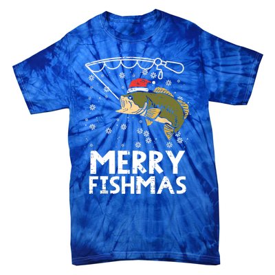 Merry Fishmas Fish Fishing Christmas Pajamas Christmas Gift Tie-Dye T-Shirt