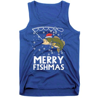 Merry Fishmas Fish Fishing Christmas Pajamas Christmas Gift Tank Top