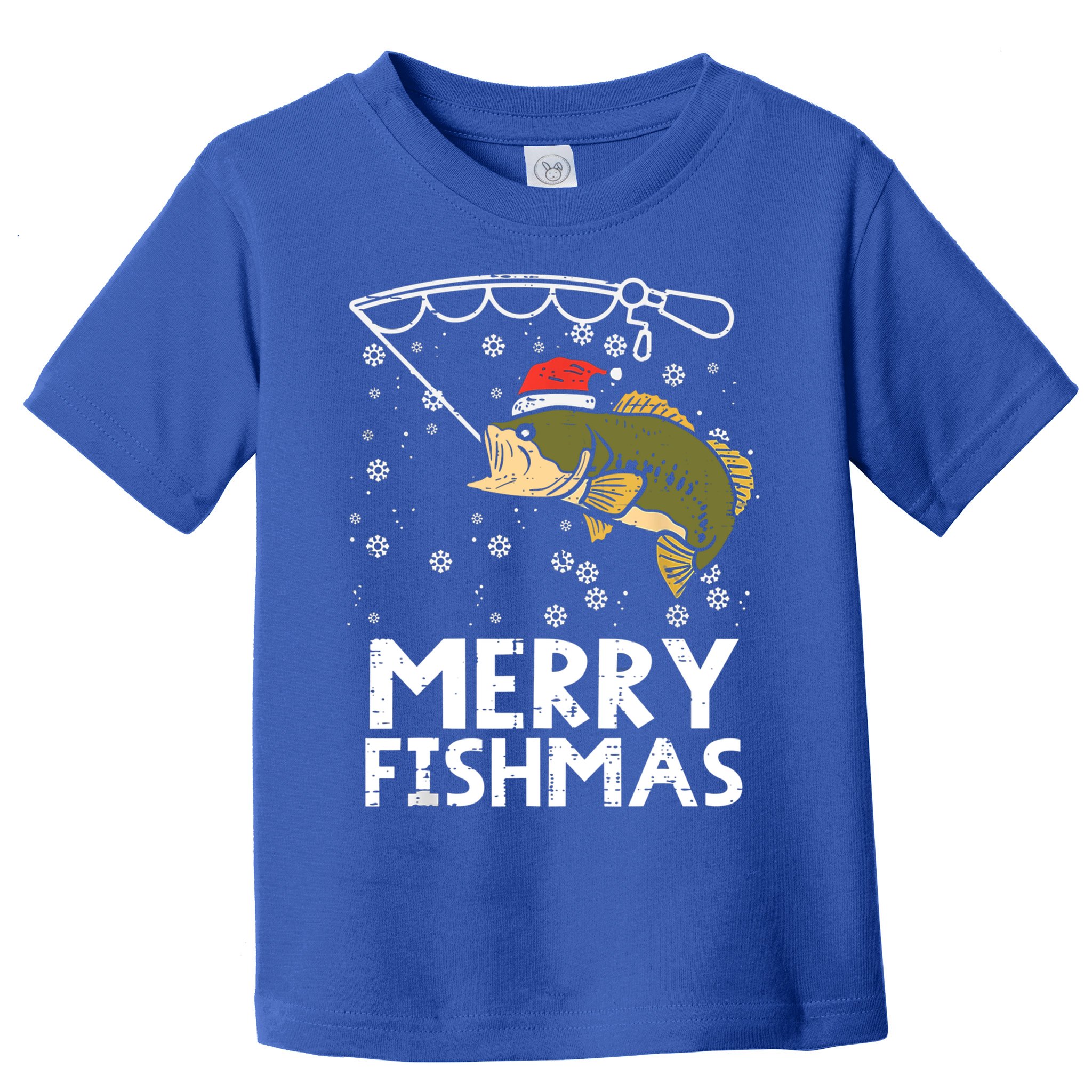 Merry Fishmas Fish Fishing Christmas Pajamas Christmas Gift Toddler T-Shirt