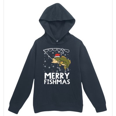 Merry Fishmas Fish Fishing Christmas Pajamas Christmas Gift Urban Pullover Hoodie