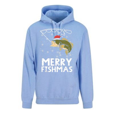 Merry Fishmas Fish Fishing Christmas Pajamas Christmas Gift Unisex Surf Hoodie