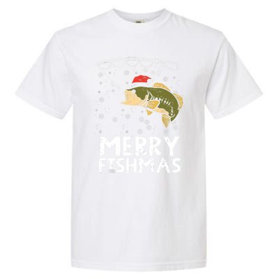 Merry Fishmas Fish Fishing Christmas Pajamas Christmas Gift Garment-Dyed Heavyweight T-Shirt