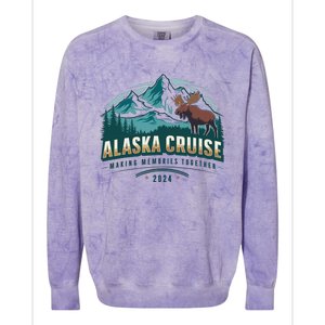 Matching Family Friends And Group Alaskan Alaska Cruise 2024 Colorblast Crewneck Sweatshirt