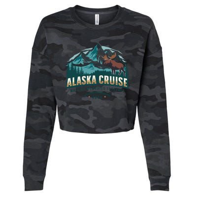 Matching Family Friends And Group Alaskan Alaska Cruise 2024 Cropped Pullover Crew