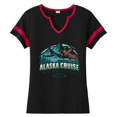 Matching Family Friends And Group Alaskan Alaska Cruise 2024 Ladies Halftime Notch Neck Tee