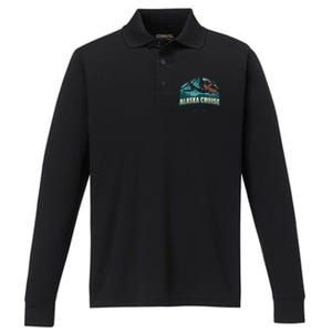 Matching Family Friends And Group Alaskan Alaska Cruise 2024 Performance Long Sleeve Polo