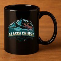 Matching Family Friends And Group Alaskan Alaska Cruise 2024 11oz C Handle Ceramic Mug