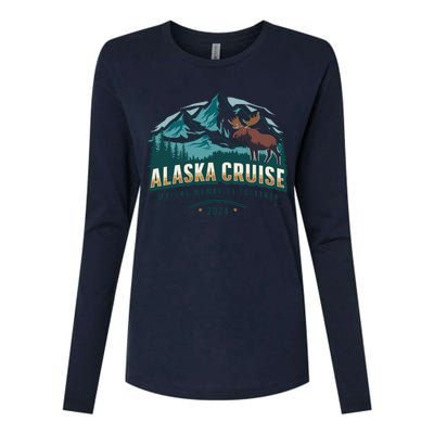 Matching Family Friends And Group Alaskan Alaska Cruise 2024 Womens Cotton Relaxed Long Sleeve T-Shirt