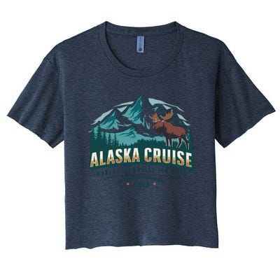 Matching Family Friends And Group Alaskan Alaska Cruise 2024 Women's Crop Top Tee