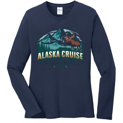 Matching Family Friends And Group Alaskan Alaska Cruise 2024 Ladies Long Sleeve Shirt