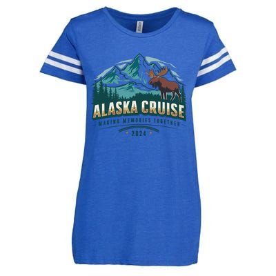 Matching Family Friends And Group Alaskan Alaska Cruise 2024 Enza Ladies Jersey Football T-Shirt