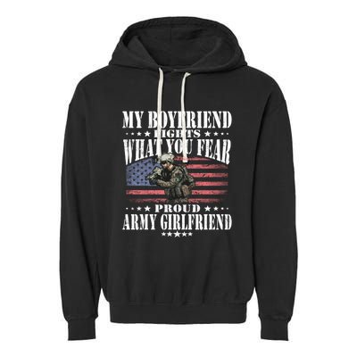 My Friend Fights What You Fear Proud Army Friend Gift Meaningful Gift Garment-Dyed Fleece Hoodie