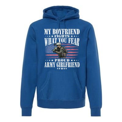 My Friend Fights What You Fear Proud Army Friend Gift Meaningful Gift Premium Hoodie